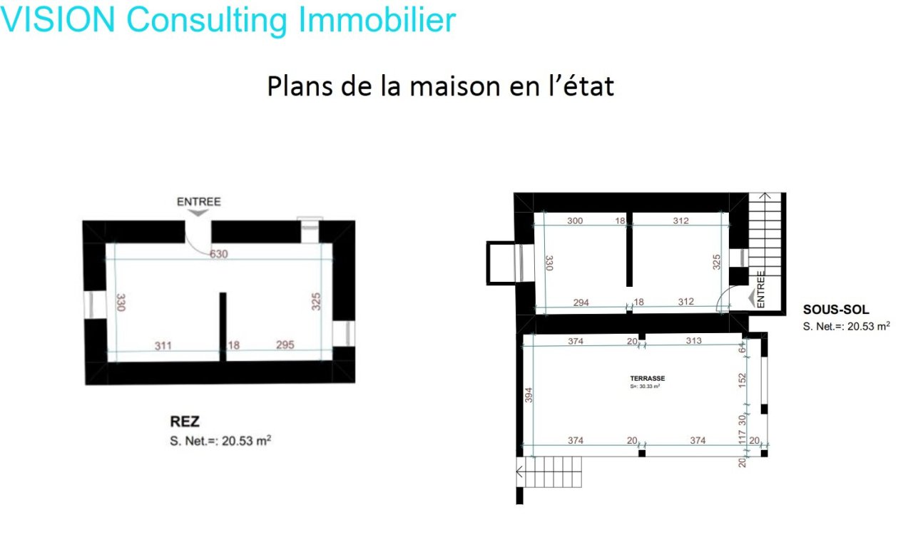 Plan actuel avant la rénovation Plan actuel avant la rénovation