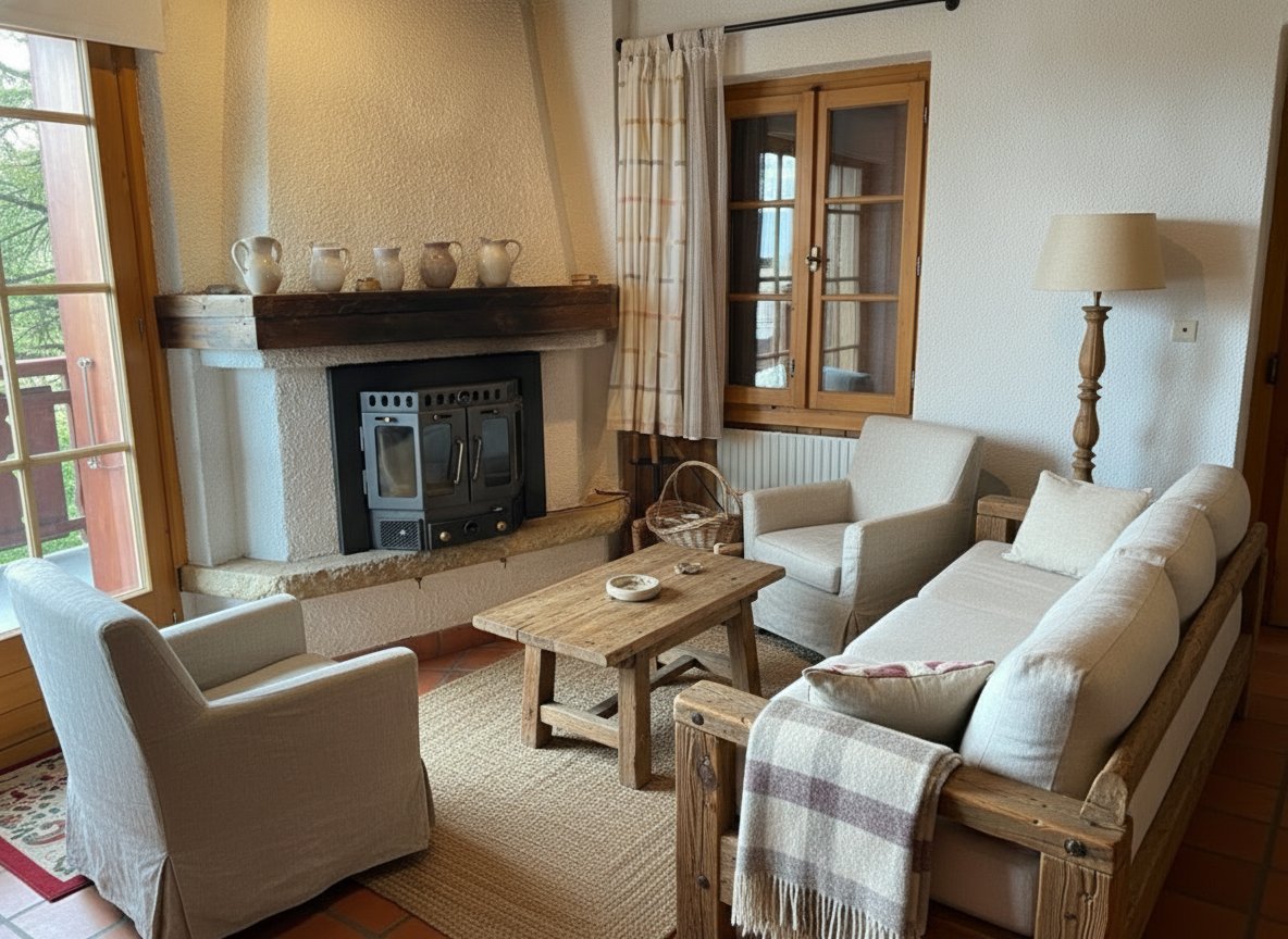 Homestaging IA cheminées salon